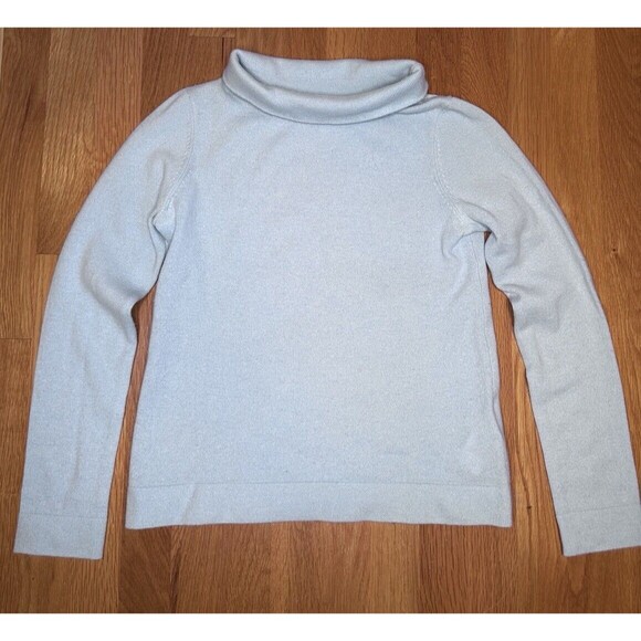 Hobbs Of London Wool Cashmere light blue Funnel Neck Sweater Size S Audrey - Picture 2 of 9